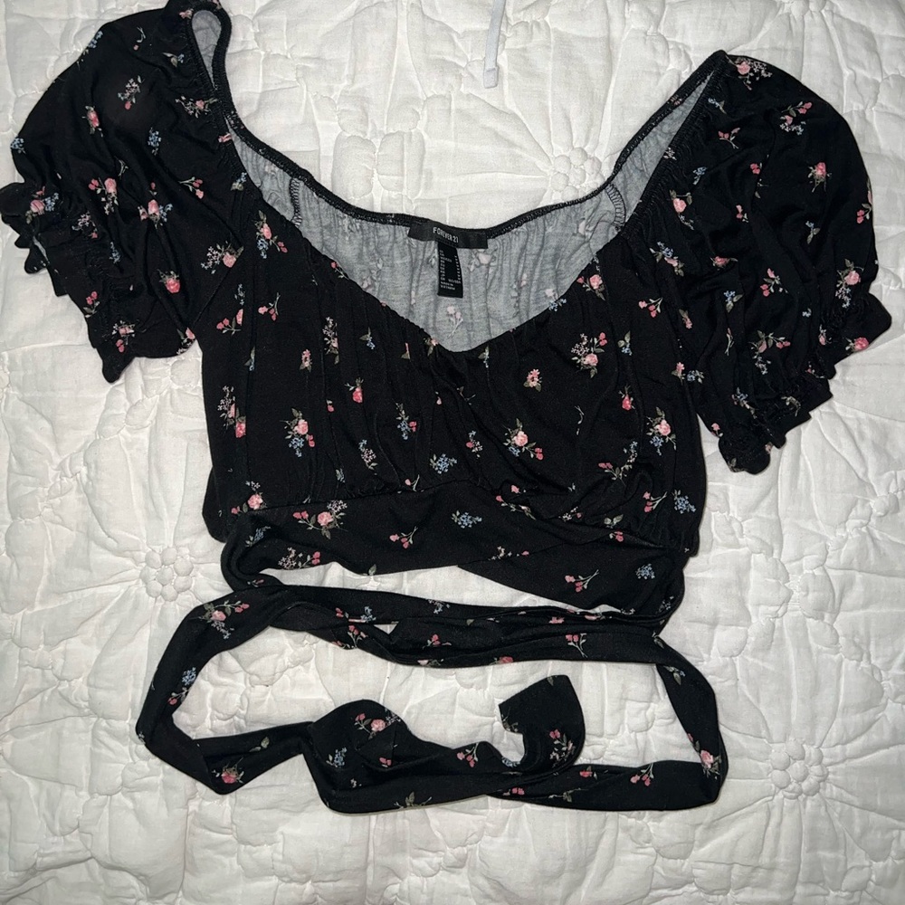 cropped wrap top